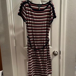 Ralph Lauren petite tshirt dress with rope belt size medium